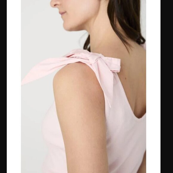 French Connection Shoulder Bow Tank Top - Chalk Pink - Small - Picture 2 of 9